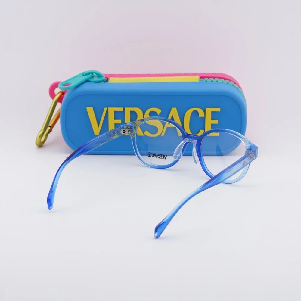 Versace Kids VK3012 5532 Round Eyeglasses - Transparent Blue 47mm